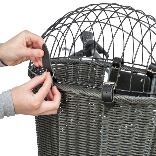 Trixie Front-Fahrradkorb aus Polyrattan