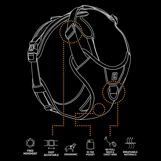 Duvoplus EXPLOR Ultimate Fit No-Pull-Geschirr - Undercover Green - XS - 28-37cm