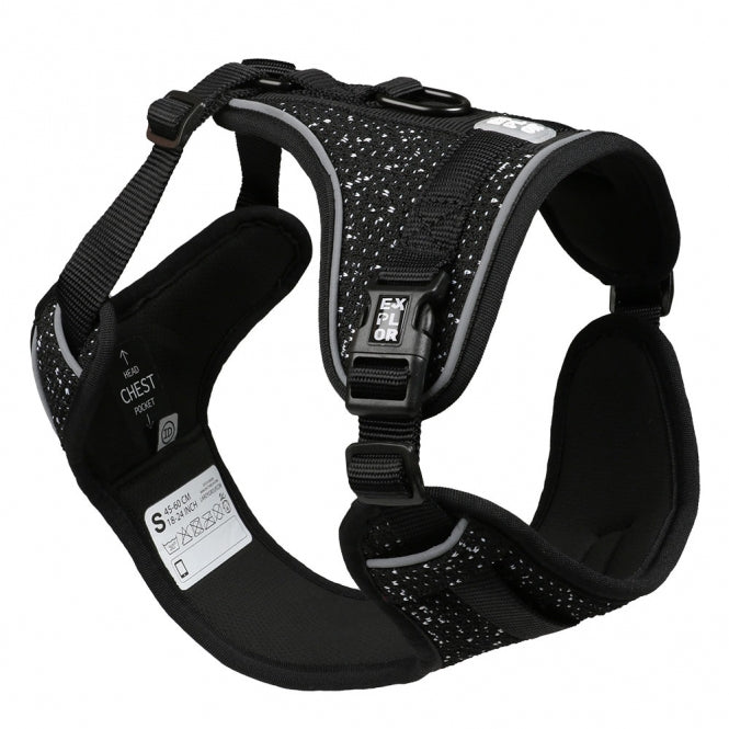 Duvoplus EXPLOR Ultimate Fit No-Pull-Geschirr - granite black - XS - 28-37cm