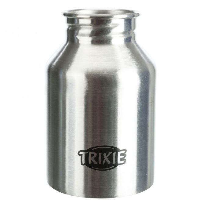 Trixie Edelstahl-Flasche mit Trinknapf