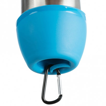 Trixie Edelstahl-Flasche mit Trinknapf