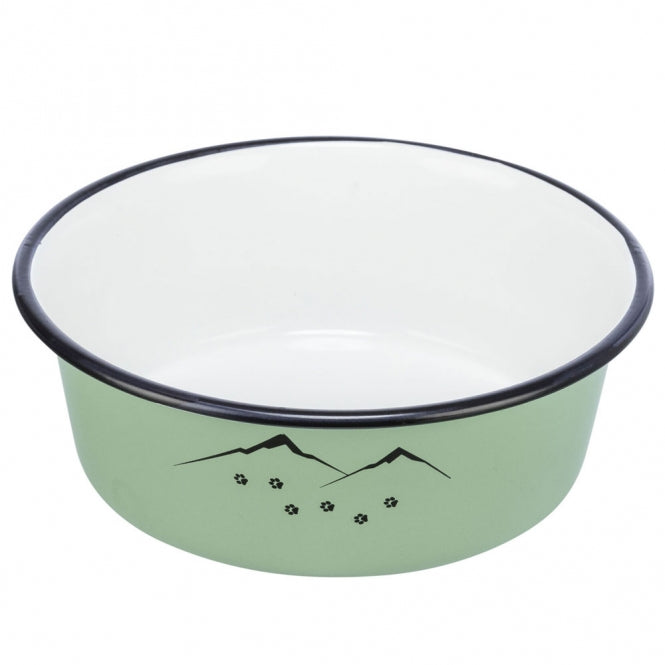 Trixie Napf aus Emaille/Edelstahl - ready for adventure