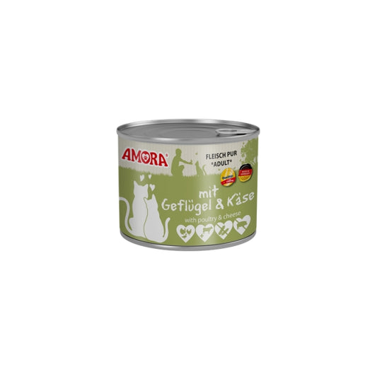 Amora Cat Dose Fleisch Pur mit Geflügel & Käse