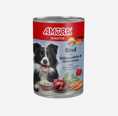 AMORA Dog Sensitive Rind & Süßkartoffel