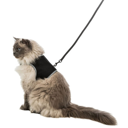 Trixie Softgeschirr mit Leine XL - schwarz