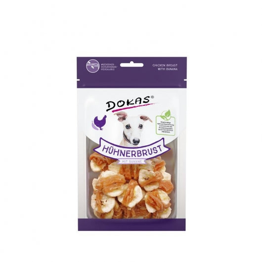 Dokas Dog Snack Hühnerbrustfilet mit Banane 70 g