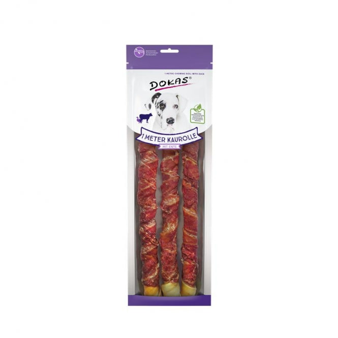 Dokas Dog Snack 1m Kaurolle mit Ente - 315g