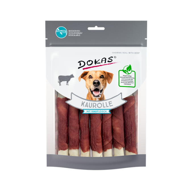 Dokas Dog Snack Kaurolle mit Rindfleisch 190g