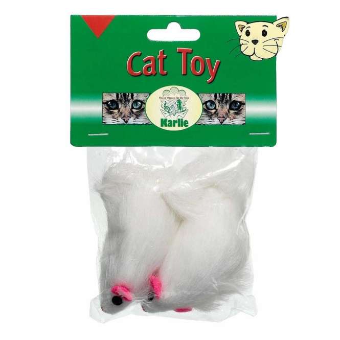 Karlie Flamingo Plüschmäuse mit Rassel - 2 Stück