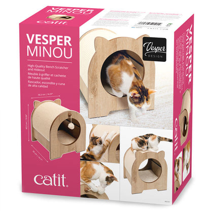 Vesper Katzenhaus Minou mit Kratzfläche
