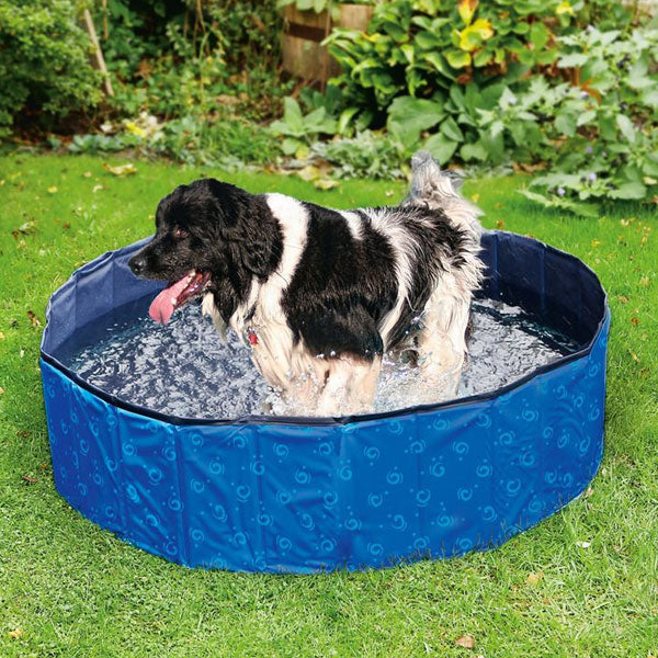 Karlie Flamingo DOGGY POOL Swimmingpool für Hunde - Blau gemustert