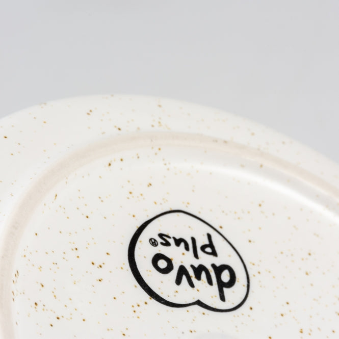 Duvoplus flacher Keramiknapf Stone Speckle - weiß