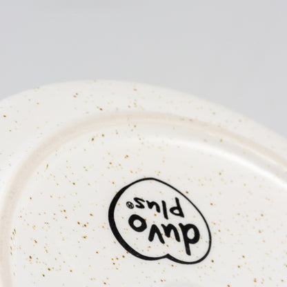 Duvoplus flacher Keramiknapf Stone Speckle - weiß