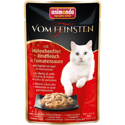 Animonda vom Feinsten mit Hühnchenfilet & Rindfleisch in Tomatensauce 50g