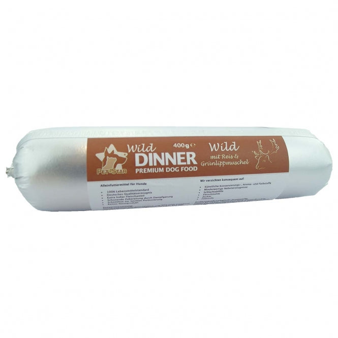 Wild Dinner Gourmet-Wurst Wild mit Reis