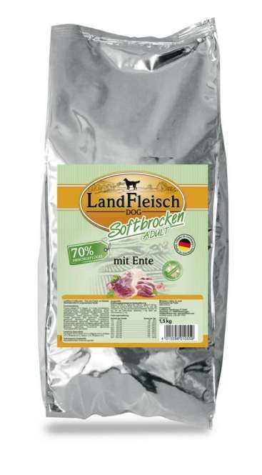Landfleisch Softbrocken mit Ente - 5 kg